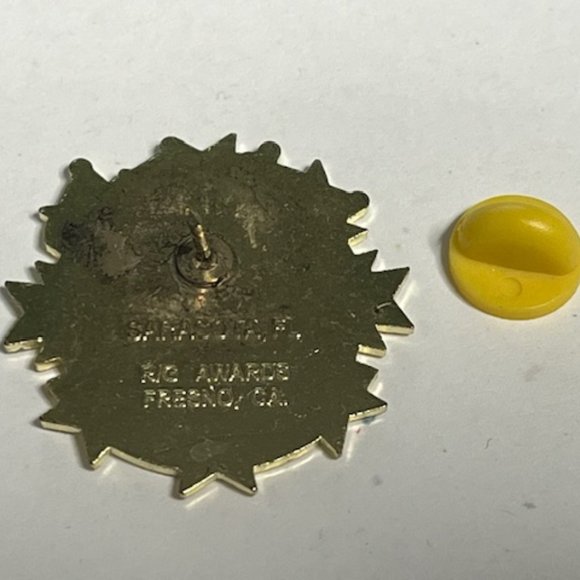 2009 SAHIB Potentate Oscar Cloutier We Put Children First Flags Lapel Hat Pin - Picture 6 of 8